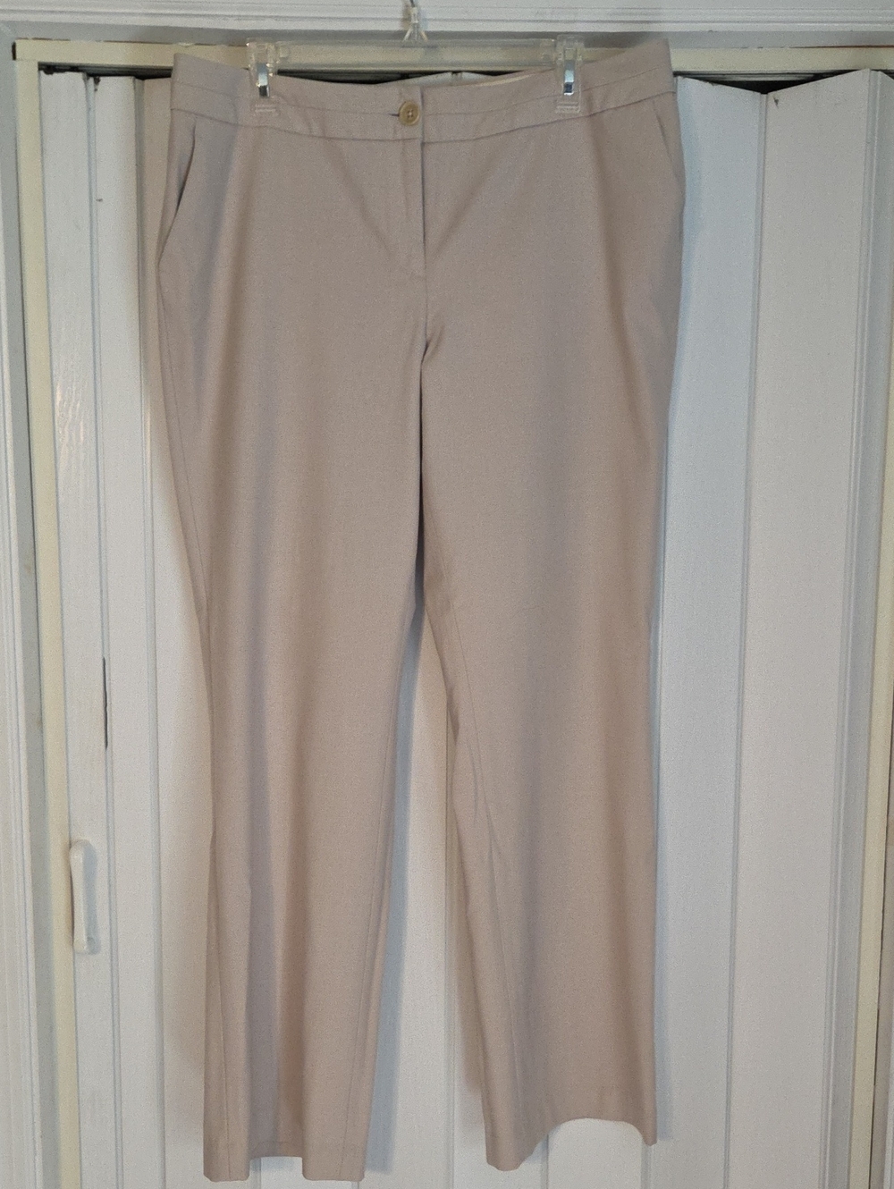 Talbots Straight Leg Pants in Light Taupe